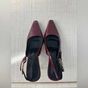 Amazon Slingback Burgundy Women's Heels